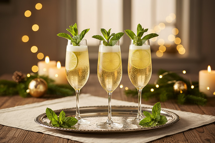 5 spritzige Begrüßungscocktails mit Sekt