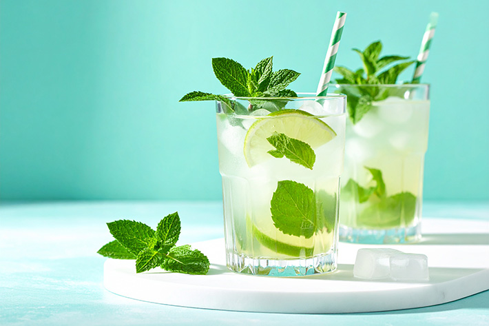 Cocktail mit Minze - der Sommer kann kommen