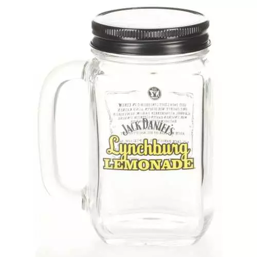 6er Set Jack Daniels Gläser Lynchburg Lemonaden Glas mit Deckel